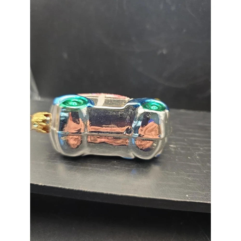 Vintage Old Gangster Car Auto Christmas Tree Ornament Hand Blown Mercury Glass